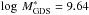 Mathematical equation: \hbox{$\log\,M^\ast_{\rm GDS}=9.64$}