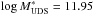 Mathematical equation: \hbox{$\log M^\ast_{\rm UDS}=11.95$}