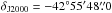 Mathematical equation: \hbox{$\delta_\mathrm{J2000}=-42\degr 55\arcmin 48\farcs0$}