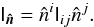 Mathematical equation: \appendix \setcounter{section}{1} \begin{eqnarray} \label{eq:inerzia-versore} \tens I_{\vec {\hat n}}=\hat n^i \tens I_{ij} \hat n^j. \end{eqnarray}