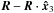 Mathematical equation: \hbox{${\vec R} -{\vec R} \cdot {\vec {\hat x}}_3$}