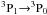 Mathematical equation: \hbox{$^3{\rm P}_1{\rightarrow}^3{\rm P}_0$}