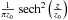 Mathematical equation: \hbox{$\frac{1}{\pi z_0} \ \mathrm{sech}^2\left(\frac{z}{z_0}\right)$}