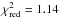 Mathematical equation: \hbox{$\chi^2_{\rm red}=1.14$}