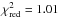 Mathematical equation: \hbox{$\chi^2_{\rm red}=1.01$}