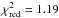 Mathematical equation: \hbox{$\chi^2_{\rm red}=1.19$}