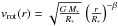 Mathematical equation: \hbox{$v_{\rm rot}(r) = \sqrt{\frac{G\,M_*}{R_*}}\,\left(\frac{r}{R_*}\right)^{-\beta}$}