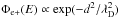 Mathematical equation: \hbox{$ \Phi_{\rm e+}(E) \propto \exp ( - {d^2}/{\lambda_{\rm D}^2})$}