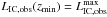 Mathematical equation: \hbox{$L_{\rm IC,obs}(z_{\rm min})=L_{\rm IC,obs}^{\rm max}$}
