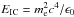 Mathematical equation: \hbox{$E_{\rm IC}=m_{\rm e}^2c^4/\epsilon_0$}