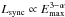 Mathematical equation: \hbox{$L_{\rm sync}\propto E_{\rm max}^{3-\alpha}$}