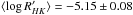 Mathematical equation: \hbox{$\langle\log R^\prime_{HK}\rangle = -5.15\pm0.08$}