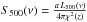 Mathematical equation: \hbox{${S}_{500}(\nu) = \frac{a\, L_{500}(\nu)}{4 \pi \chi^2(z)}$}