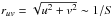 \hbox{$r_{uv} = \sqrt{u^2 + v^2}\sim 1/S$}