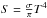 Mathematical equation: \hbox{$S = \frac{\sigma}{\pi} T^4$}