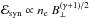 \hbox{${\cal E}_{\rm syn} \propto n_{\rm e} \ B_\perp^{(\gamma + 1)/2}$}
