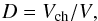 \appendix \setcounter{section}{1} \begin{equation} D={V_{\rm ch}/V}, \end{equation}
