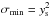 \hbox{$\sigma_{\min}=y_{\rm s}^2$}