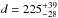 \hbox{$d = 225^{+39}_{-28}$}