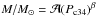 \hbox{$M/\msun={\cal A}(P_{{\rm c}34})^\beta$}