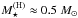 \hbox{$M^{\rm (H)}_\star\approx 0.5\;\msun$}
