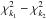 \hbox{$\chi_{k_1}^2-\chi_{k_2}^2$}