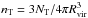 \hbox{$n_{\rm T}=3 N_{\rm T}/4\pi R_{\rm vir}^3$}