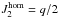 \hbox{$J_{2}^\mathrm{hom} = q / 2$}