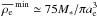 \hbox{$\overline{\rho_\mathrm{e}}^{\: \mathrm{min}} \simeq 75 M_{\ast}/\pi a_\mathrm{e}^3$}