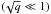\hbox{$(\!\sqrt{q} \ll 1)$}