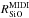 \hbox{$R_{\rm SiO}^{\rm MIDI}$}