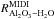 \hbox{$R_{{\rm Al}_2{\rm O}_3-{\rm H}_2{\rm O}}^{\rm MIDI}$}