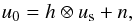 \begin{equation} u_{0} = h \otimes u_{\rm s} + n, \label{Equ0_2} \end{equation}