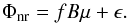 \begin{equation} \Phi_\mathrm{nr} = f B \mu + \epsilon. \label{eq:generative_nonresolved} \end{equation}
