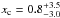 \hbox{$x_{\rm c}=0.8^{+3.5}_{-3.0}$}