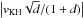 \hbox{$\left|v_{\rm KH}\sqrt{d}/(1+d)\right|$}