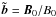 \hbox{$\vec{\tilde b}=\vec{B}_0/B_0$}