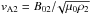 \hbox{$v_{\rm A2}=B_{02}/\!\sqrt{\mu_0\rho_2}$}