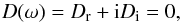 \begin{equation} D(\omega)=D_{\rm r}+{\rm i}D_{\rm i}=0, \label{eq:2.15} \end{equation}