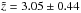\hbox{$\tilde{z}=3.05\pm0.44$}