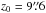 \hbox{$z_{0}=9\farcs6$}