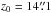 \hbox{$z_{0}=14\farcs1$}
