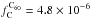 \hbox{$f_{\rm C}^{{\rm C}_{60}}=4.8\times10^{-6}$}