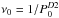 \hbox{$\nu_0 = 1/P_0 ^{D2}$}