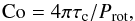 \begin{equation} {\rm Co}=4 \pi \tau_{\rm c}/P_{\rm rot},\label{Co} \end{equation}