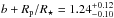 \hbox{$b+R_{\rm p}/R_{\star}=1.24^{+0.12}_{-0.10}$}