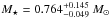 \hbox{$M_{\star}=0.764^ {+0.145}_ {-0.049}~M_{\odot}$}