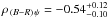 \hbox{$\rho_{\,(B-R)\,\psi}=-0.54 ^{+ 0.12 }_{ -0.10 }$}
