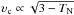 \hbox{$\upsilon_{\rm c}\propto\sqrt{3-T_{\rm N}}$}