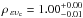 \hbox{$\rho_{\,\varepsilon \upsilon_{\rm c} }= 1.00^{+0.00}_{-0.01}$}
